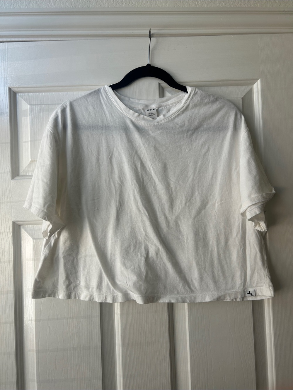 JoyLab White Cropped Crewneck Tee
